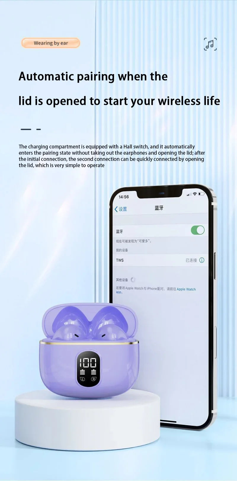 DIXSG TWS Bluetooth 5.2 Earphones – ANC, Touch Control, Low Latency