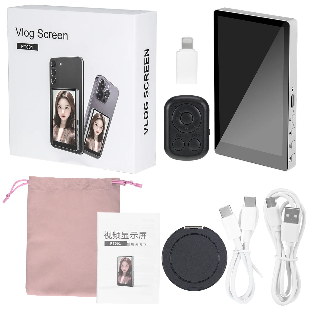 Wireless Magnetic Monitor & Lavalier Mic Kit for Vlogging & Streaming