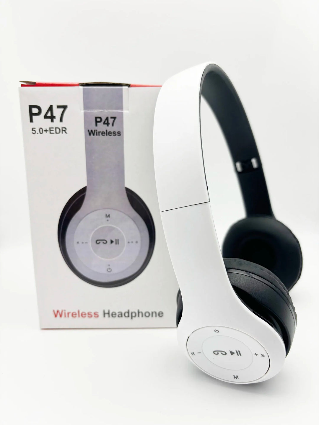 P47 Wireless Bluetooth Headphones – Over-Ear with Mic
