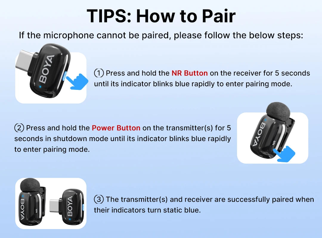 BOYA Mini Wireless Lavalier Mic | iPhone 15/Android/Camera