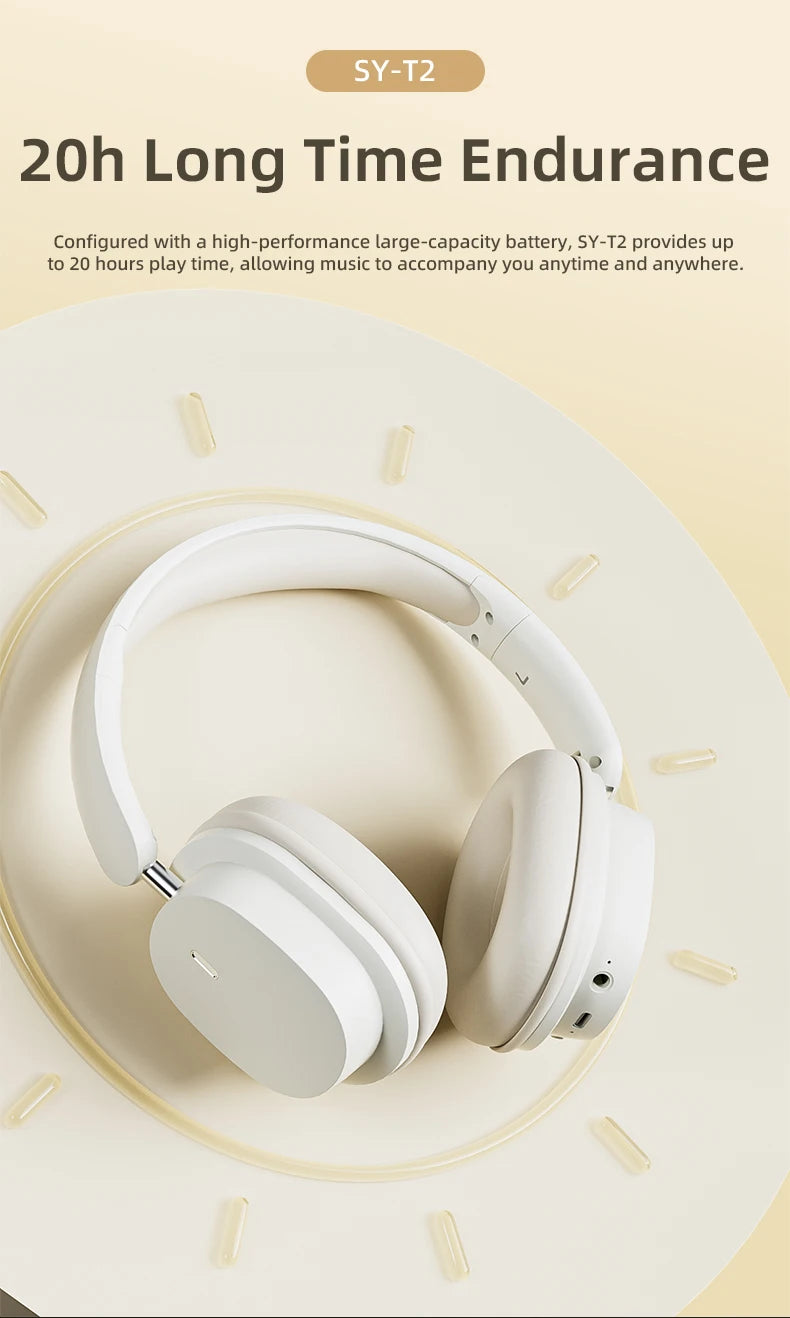 VAORLO Bluetooth 5.3 Headphones – Wireless/Wired with Mic