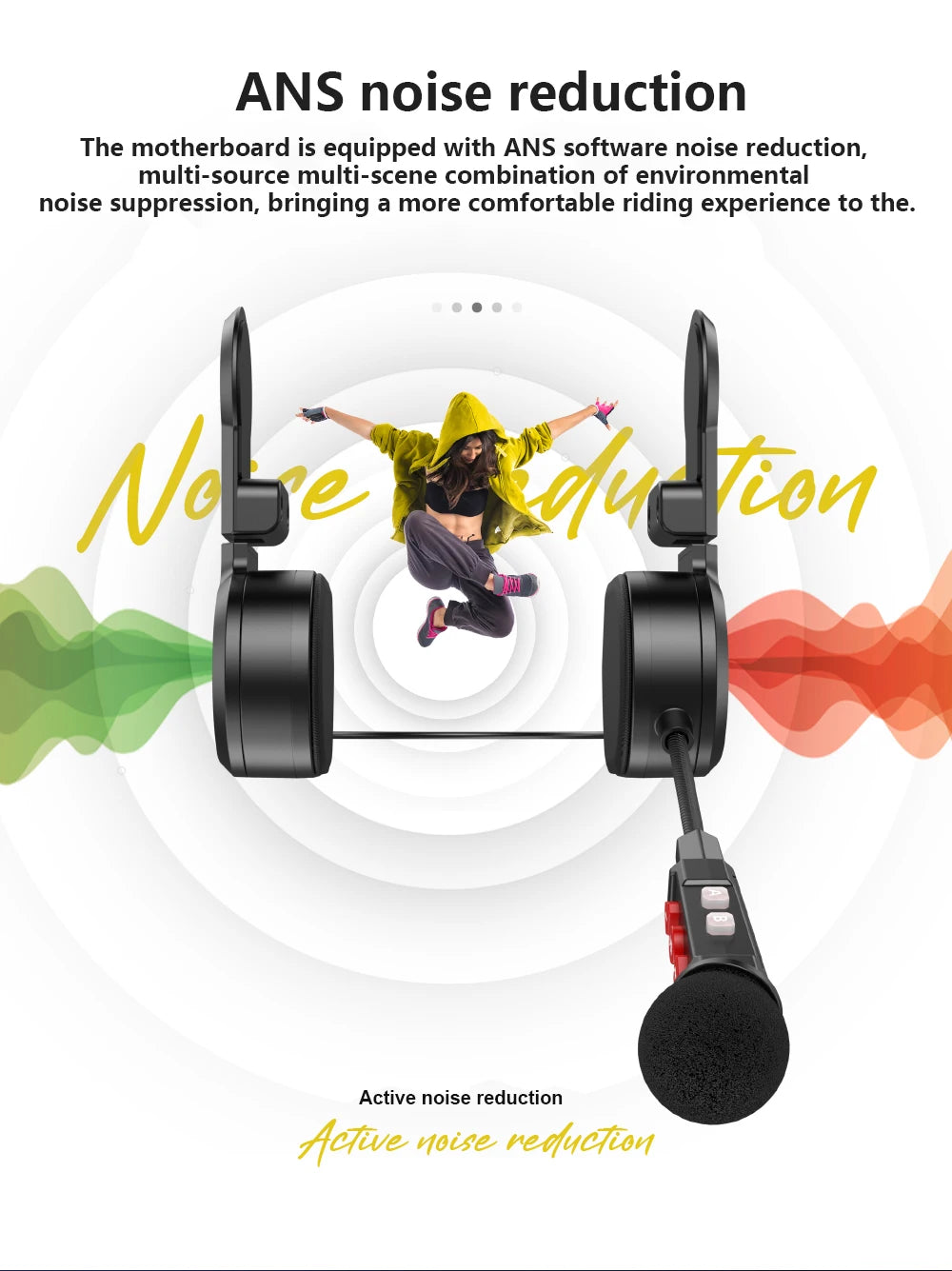 VELEV BT9 Helmet Bluetooth Headset – Waterproof, 23H Talk
