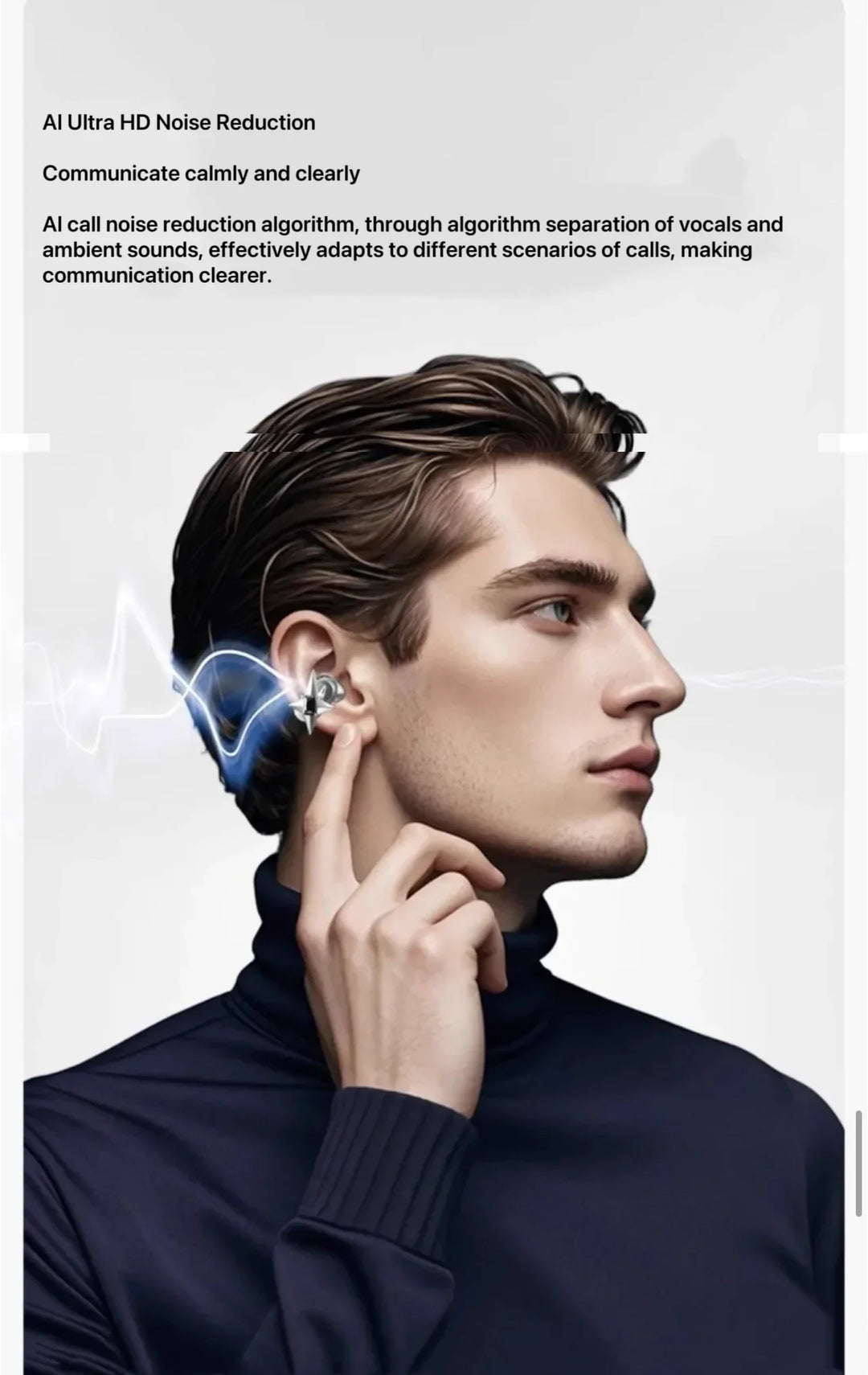 ZIYOULANG ERDU Bluetooth 6.0 Ear Clip Headphones – IPX4, ANC