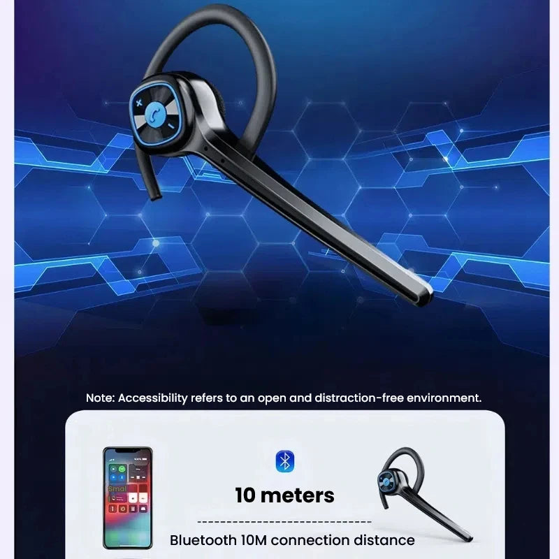 SUOMEIJA SM908 Bluetooth 5.3 Headset – Open-Ear, HiFi Bass, Noise Cancelling