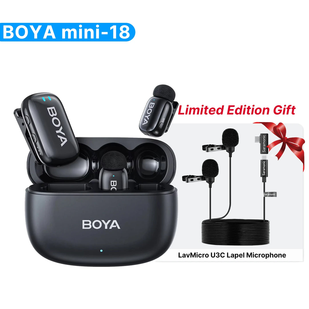 BOYA Mini Wireless Lavalier Mic | iPhone 15/Android/Camera