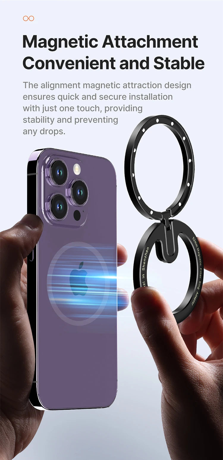 Ulanzi MagSafe Lens Adapter – Universal Magnetic Mount for iPhone & Android