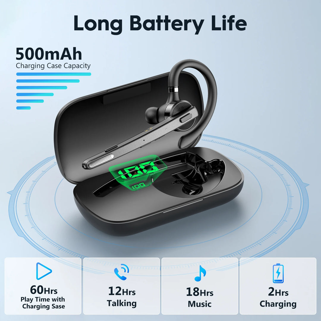 New Bee M53 Bluetooth Headset – Dual Mic, 12H Battery Life – audio-accessory