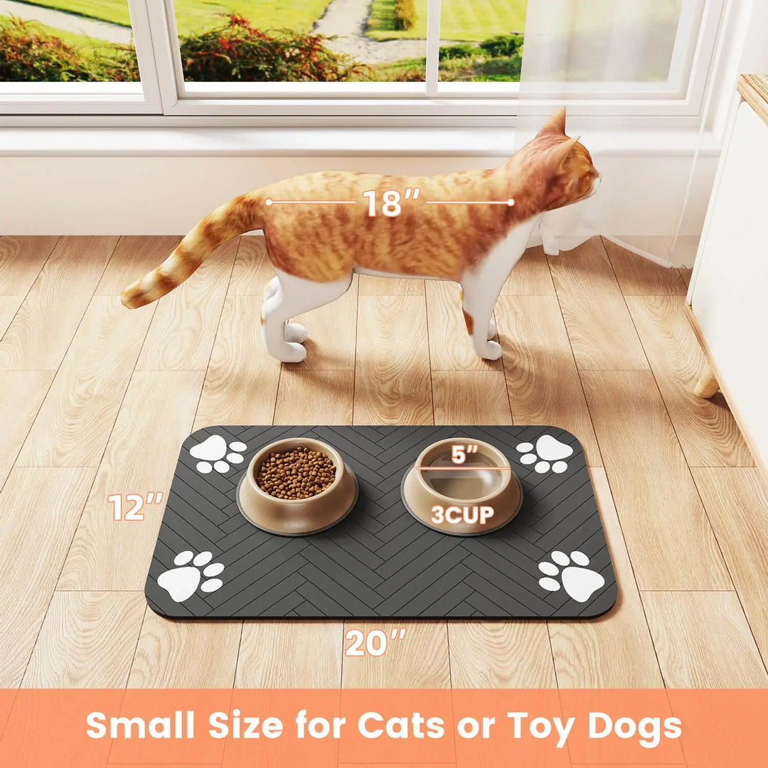 Pet Feeding Mat – Absorbent & Waterproof Dog & Cat Bowl Placemat