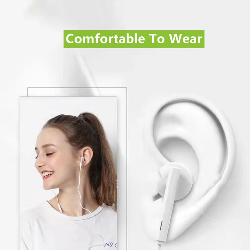 HKNL Wired Lightning Earphones for iPhone – ANC, Mic, Siri Support