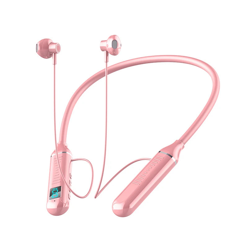 DIXSG Bluetooth 5.2 Neckband – HiFi, LED Display, Waterproof