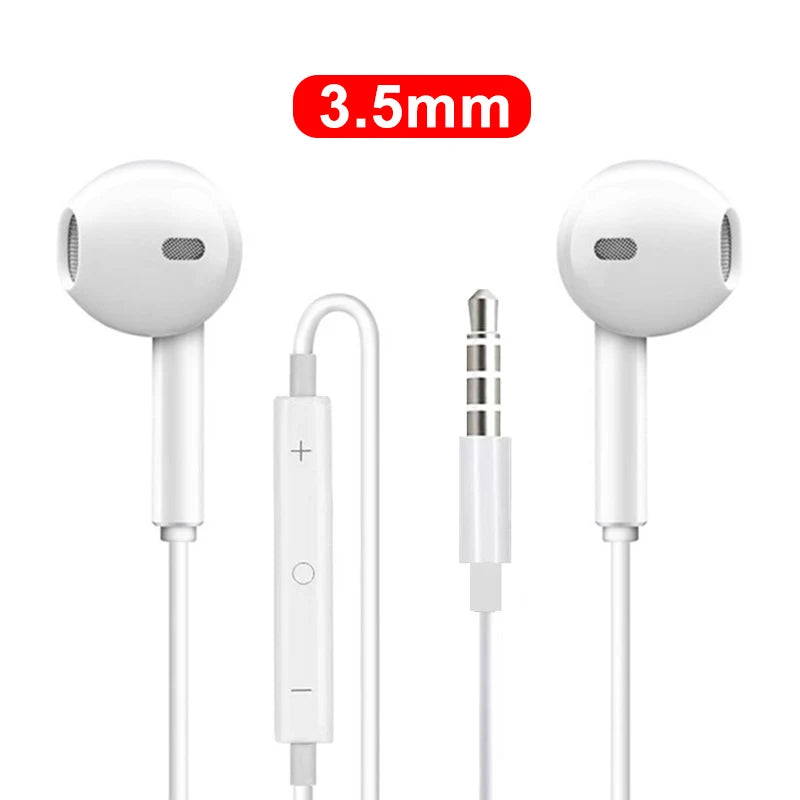 HKNL Wired Lightning Earphones for iPhone – ANC, Mic, Siri Support