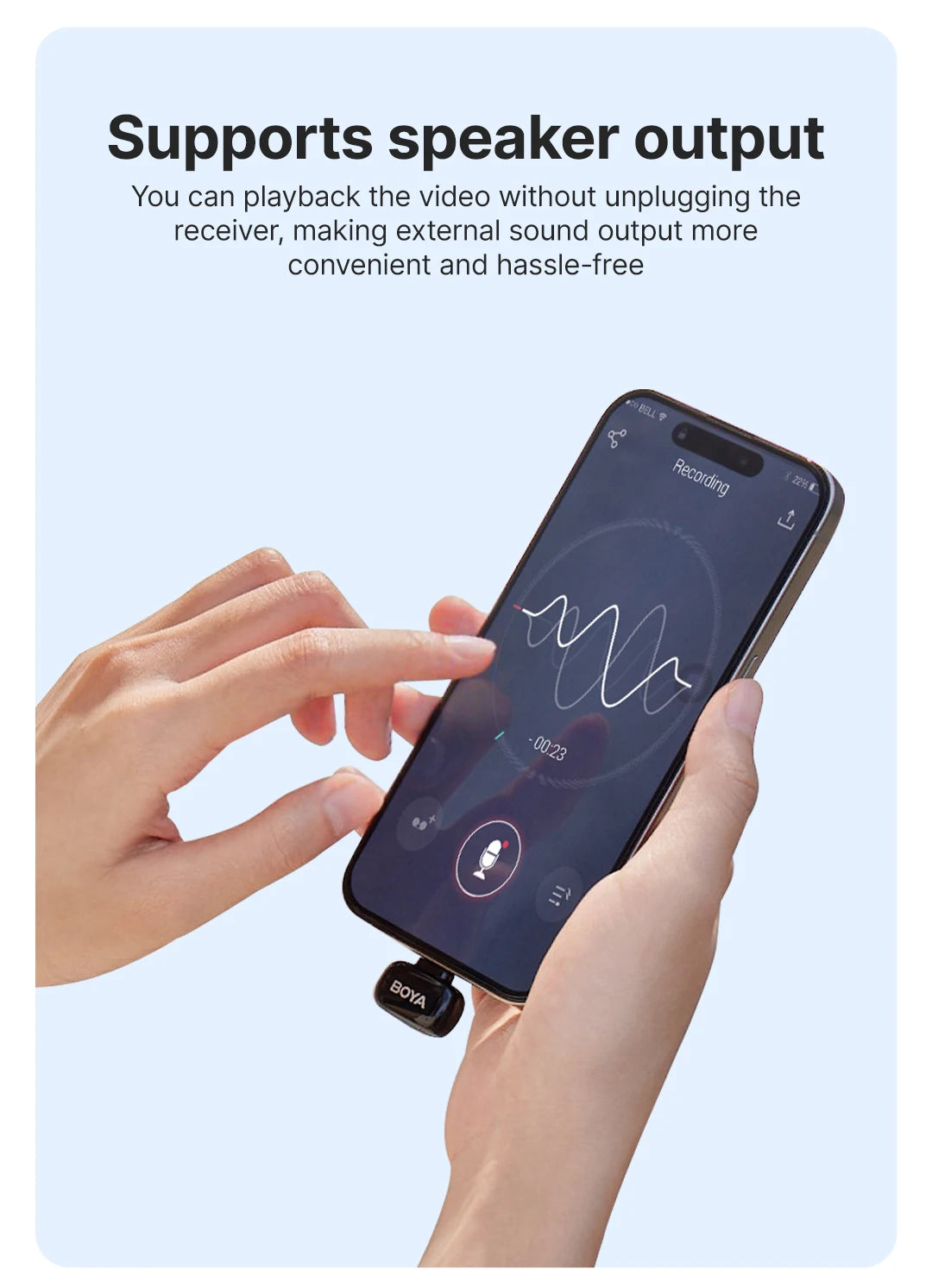 BOYA Mini Wireless Lavalier Mic | iPhone 15/Android/Camera