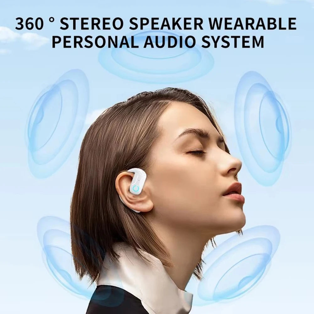 AideeMaster Bluetooth 5.4 Ear Hook Headset – Noise Cancelling