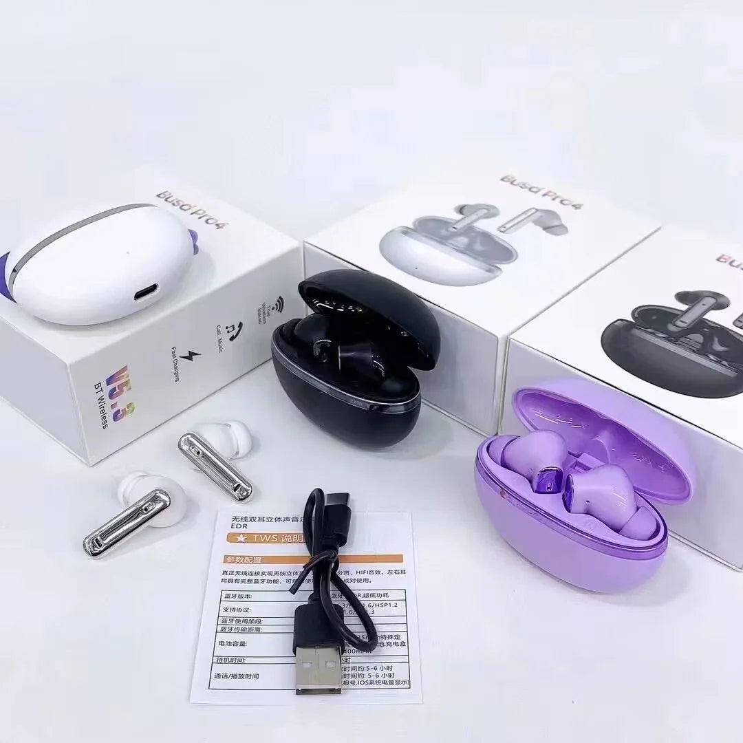 AIBOULLY Noise-Cancelling Earphones – Bluetooth, Buds4 Pro Compatible
