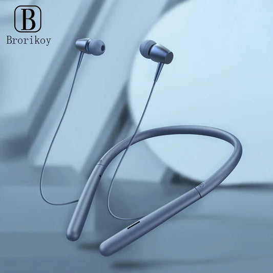 Brorikoy Bluetooth 5.0 Neckband Earphones – ANC & Waterproof – audio-accessory
