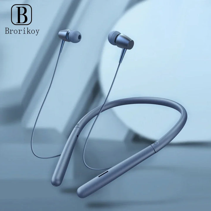 Brorikoy Bluetooth 5.0 Neckband Earphones – ANC & Waterproof – audio-accessory
