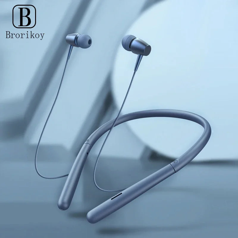 Brorikoy Bluetooth 5.0 Neckband Earphones – ANC & Waterproof – audio-accessory