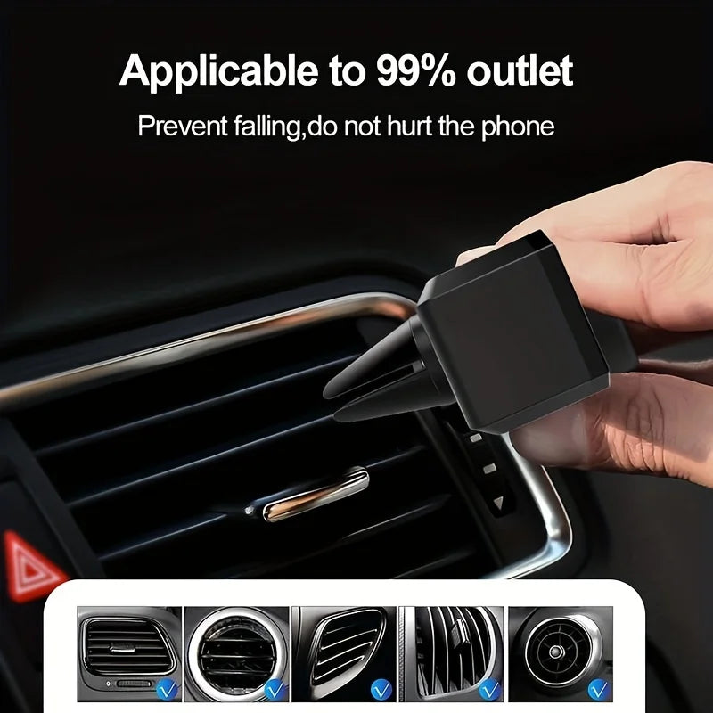 Universal Car Vent Phone Mount – 360° Rotating Air Vent Holder for iPhone & Android