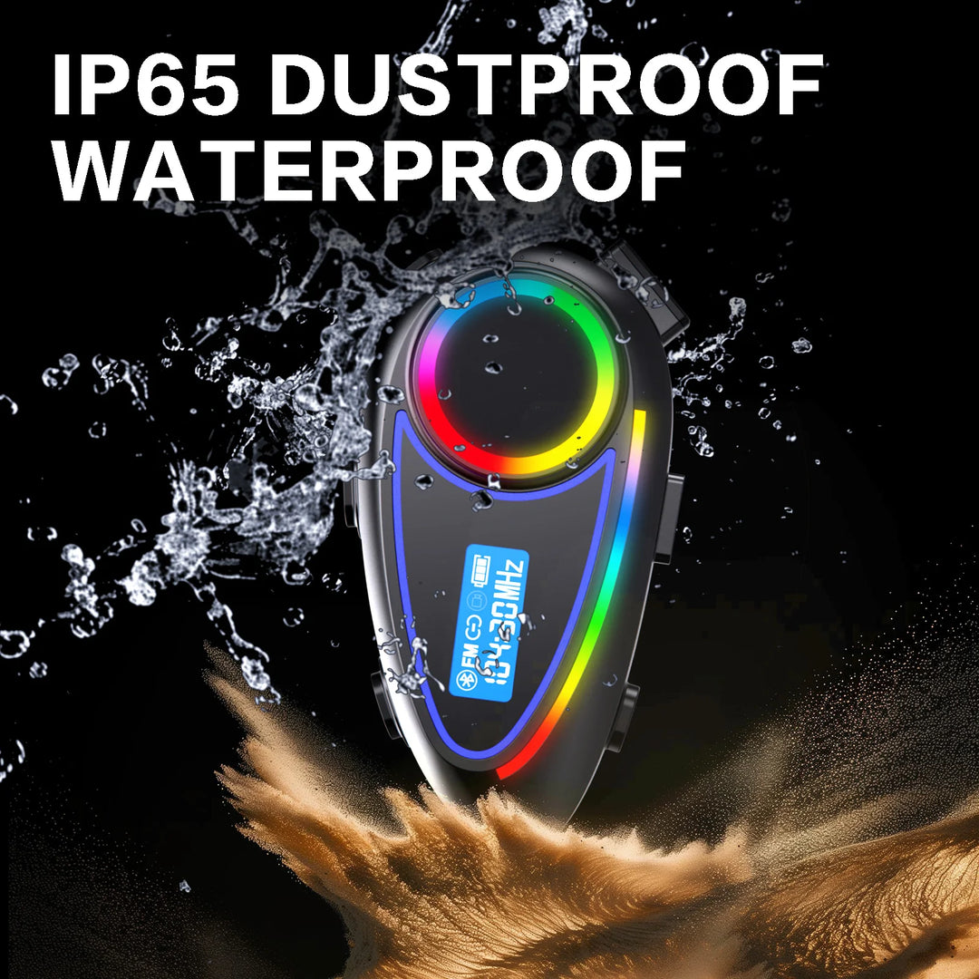 K18 Helmet Headset – Bluetooth 5.4, 500M Intercom, 40H Battery