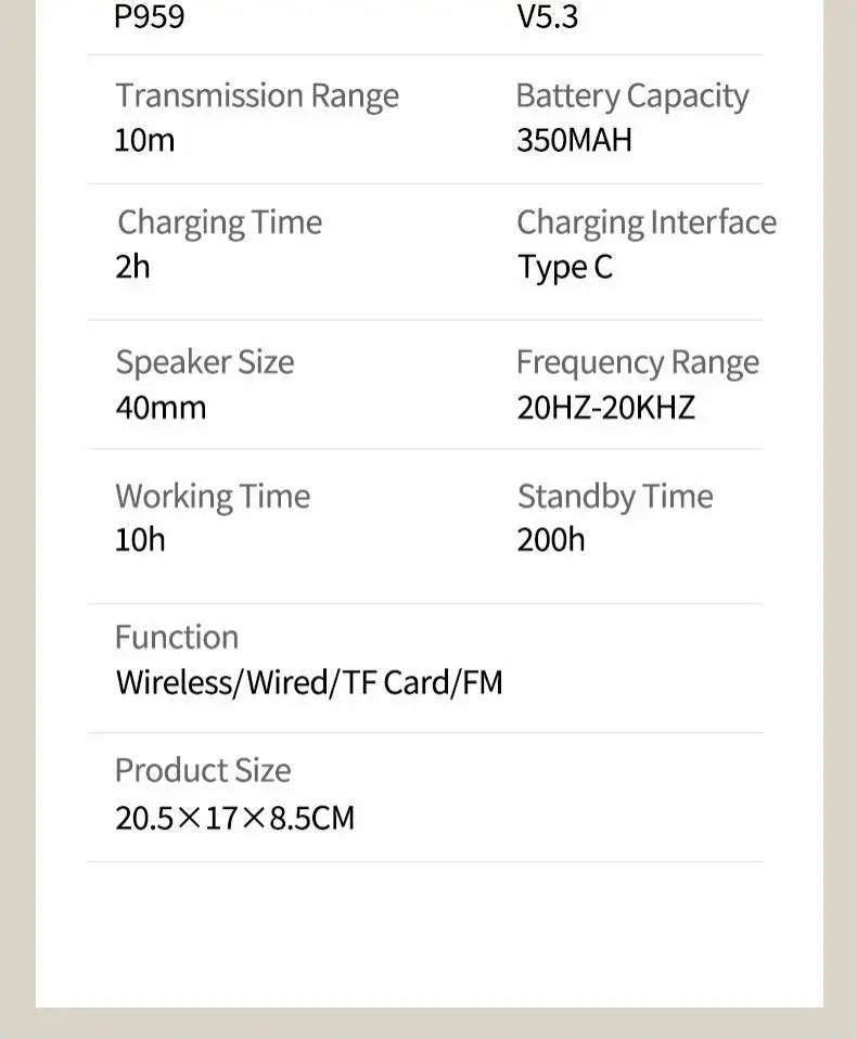 WYMECT Over-Ear Bluetooth Headphones – Noise Cancelling & Mic
