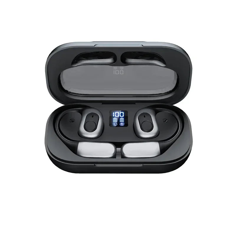 GUJIU Bluetooth 5.3 Ear Hook Headphones – Waterproof & Mic