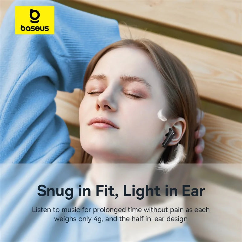 BASEUS Bluetooth 5.3 Earbuds – 30H Battery, TWS Wireless