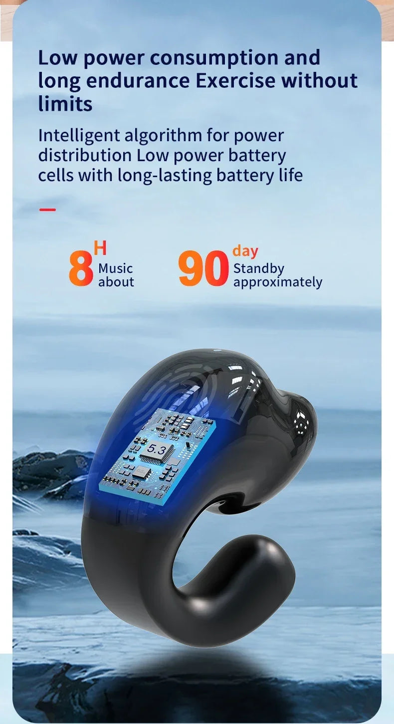 VIKEFON Bluetooth 5.3 Ear Hook Earbuds with Mic – audio-accessory
