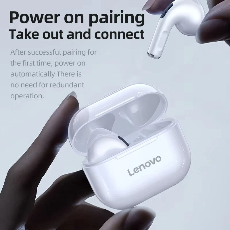 Lenovo LP40 Bluetooth 5.3 Earbuds – TWS Waterproof Earphones