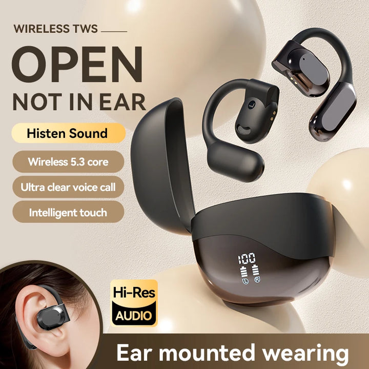 Bluetooth 5.3 Open-Ear Earphones – ANC, Touch Control – audio-accessory