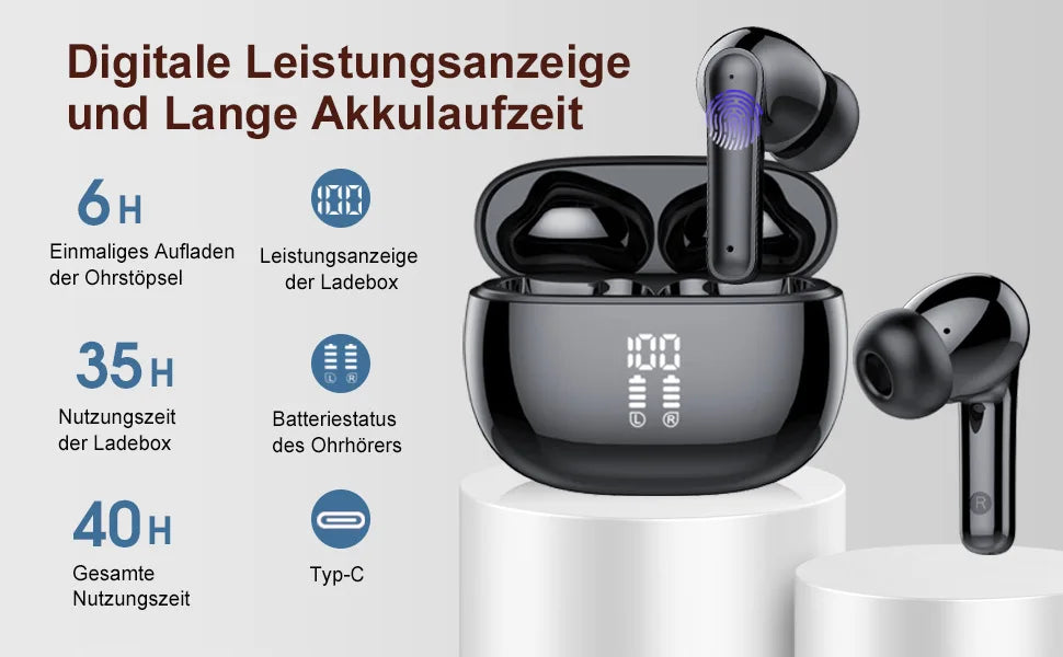 PYLV TWS Bluetooth 5.3 Earphones – Noise Reduction, Low Latency