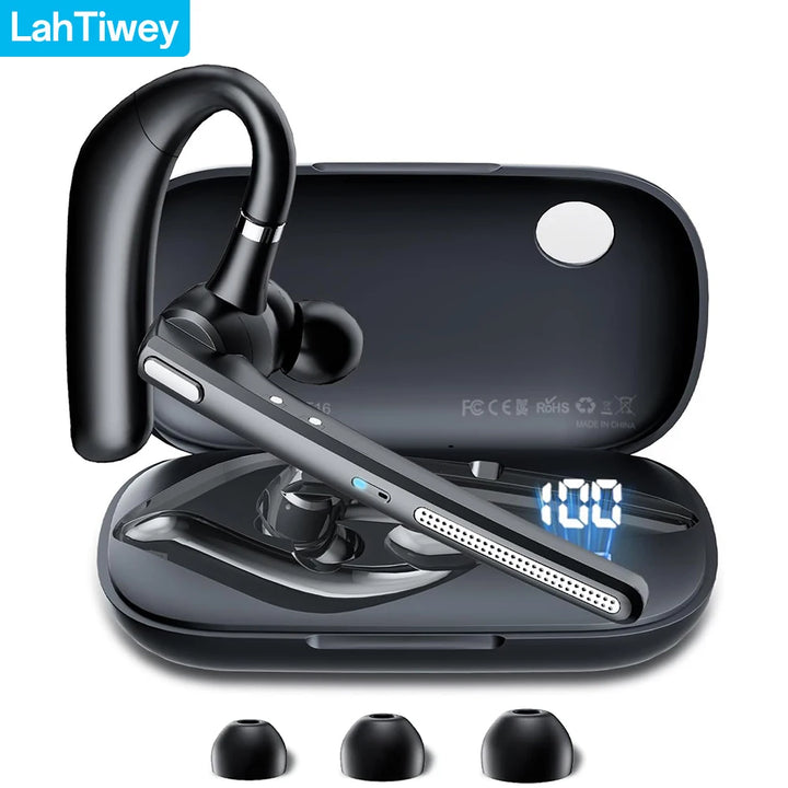 Lahtiwey Bluetooth 5.3 Headset – Single Ear, ENC Mic, 60h – audio-accessory