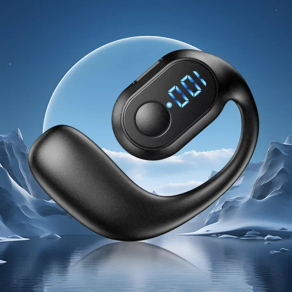 BAPPSUS Digital Display Bluetooth Ear Hook Headset – Stylish & Compact