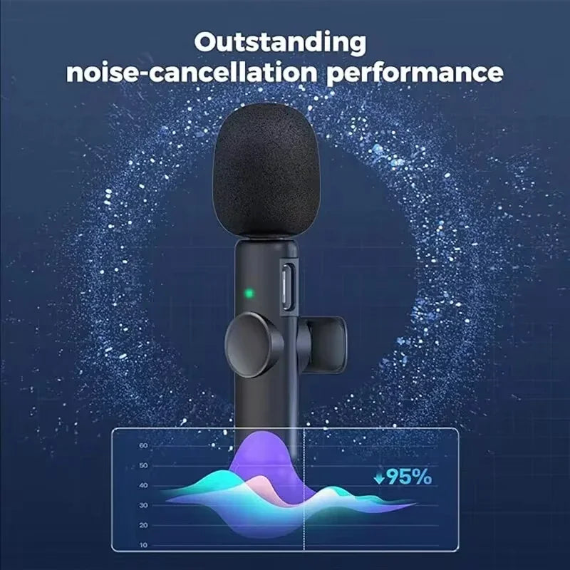 VIKEFON K11 Wireless Lavalier Microphone – Plug & Play Omnidirectional Mic for iPhone & Android