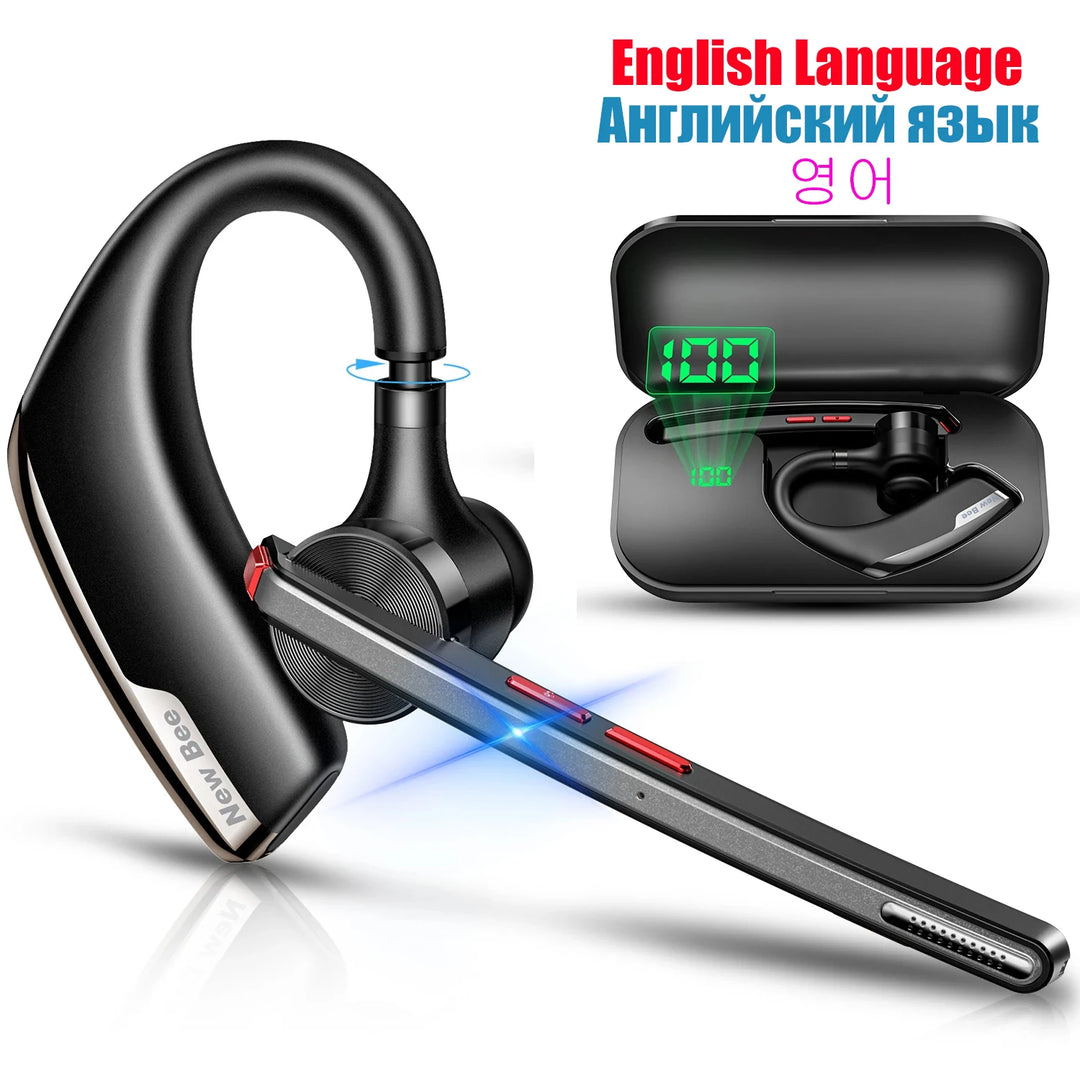 New Bee M51 Bluetooth Headset – Dual-Mic Noise Cancelling, 60H
