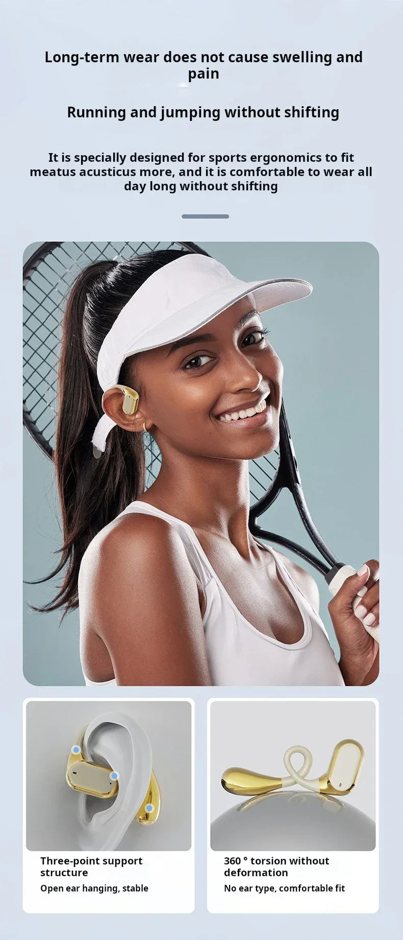 Sony Open-Ear Wireless Earphones – Lightweight, Surround Sound