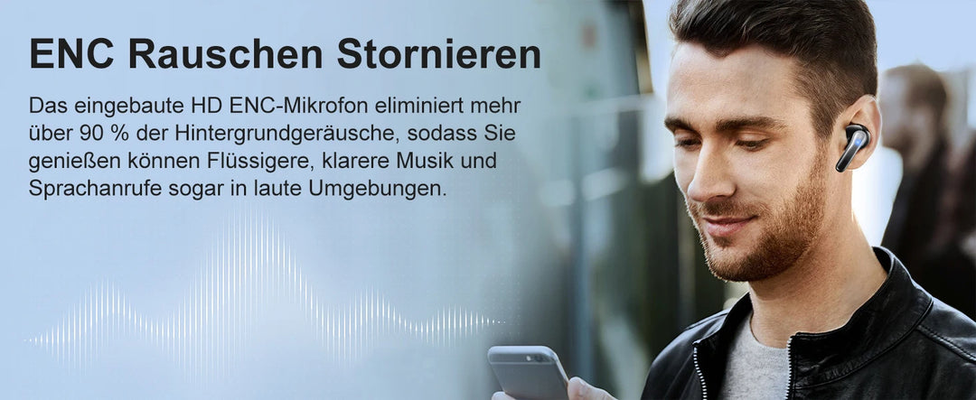 TWS Bluetooth 5.3 ANC Earphones – 36H Playtime, Alexa Support
