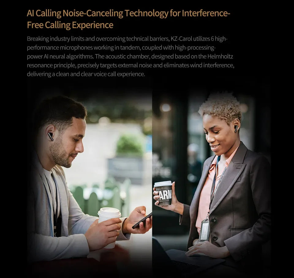 KZ Carol TWS Earphones – Hybrid ANC, 42H Battery, Low Latency
