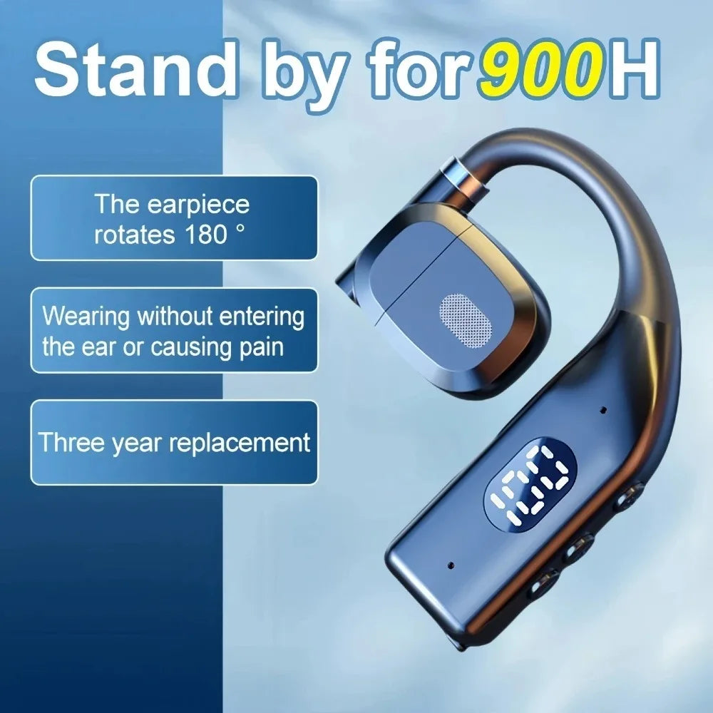 STTKGZD Bluetooth 5.3 Helmet Headset – Open-Air, ENC Noise Reduction, LED Display