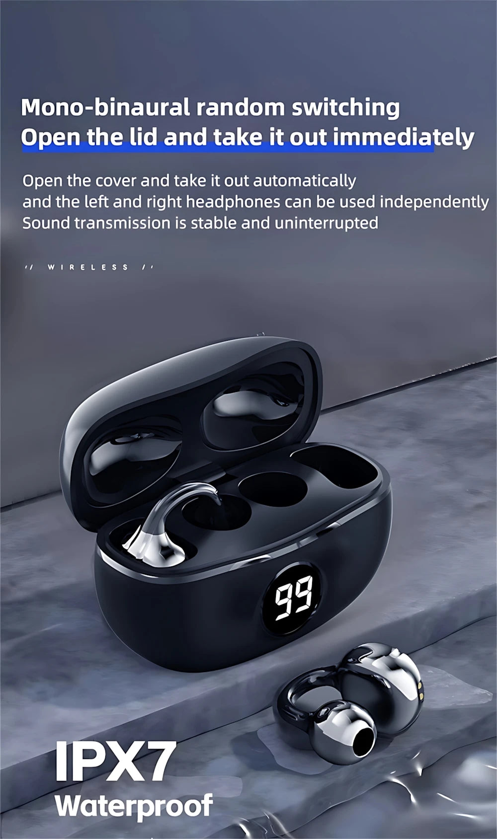 2025 Wireless Air Bone Conduction Earphones – HIFI, Waterproof – audio-accessory