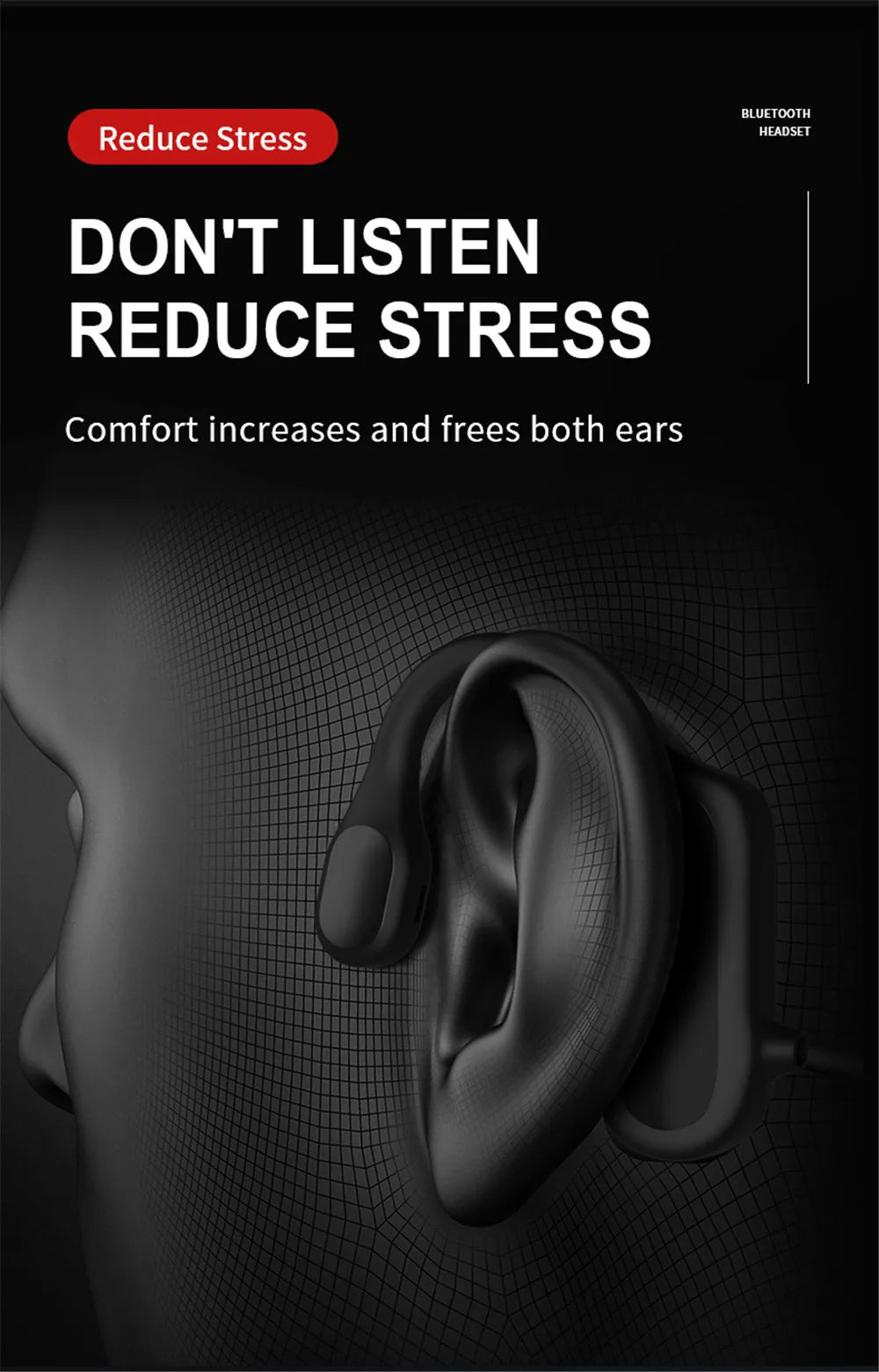 Kebidumei BL09 Bluetooth 5.2 Ear Hook – IPX5, 15H Play