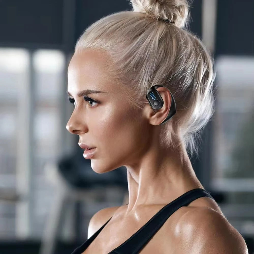 CUGUU Bluetooth 5.4 Ear Hook Headset – Single Ear, HiFi, Waterproof