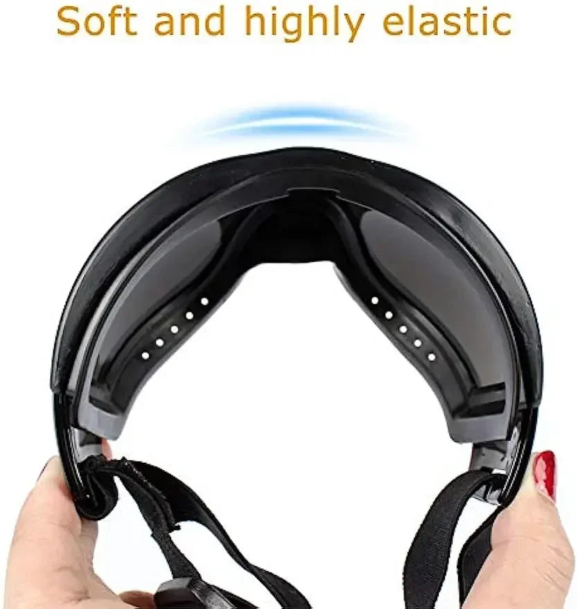 Large Dog Sunglasses – UV Protection Adjustable Goggles with Chin Strap