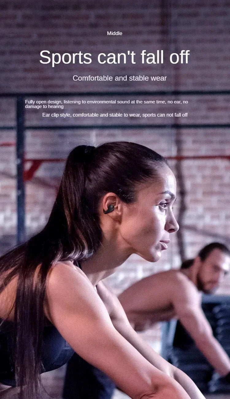 ZONGJI Bluetooth 5.3 Ear Hook Earphones – ANC, Dual Mode