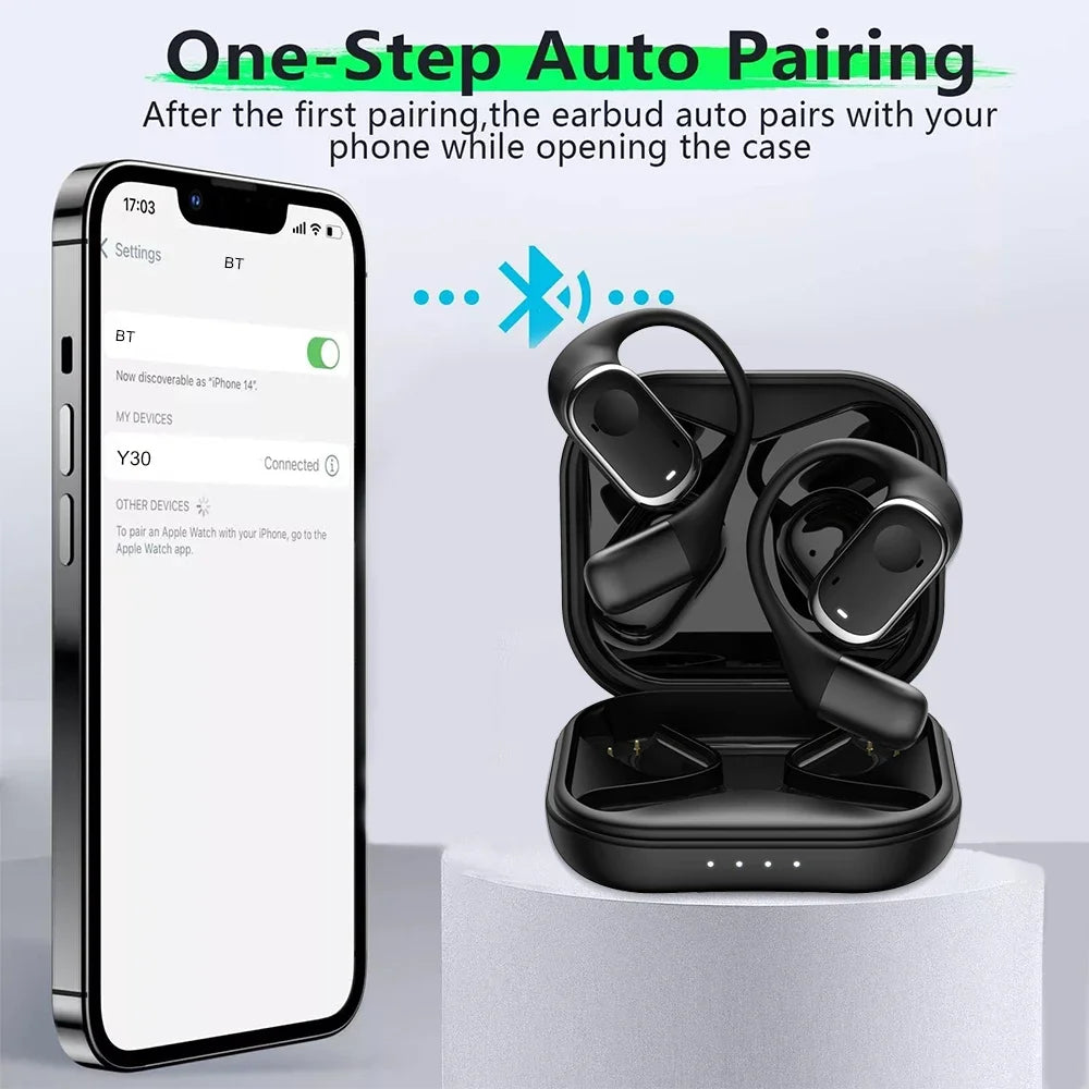 AideeMaster Bluetooth 5.3 Open-Ear – ANC, Waterproof, Sports