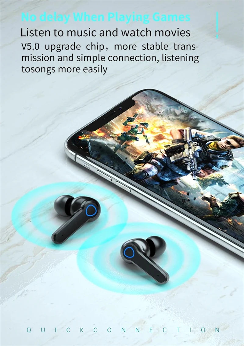 Mrs Win M19 Bluetooth 5.1 Earbuds – Noise Cancelling, Waterproof & Power Bank