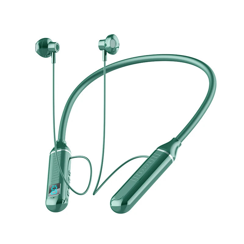 DIXSG Bluetooth 5.2 Neckband – HiFi, LED Display, Waterproof