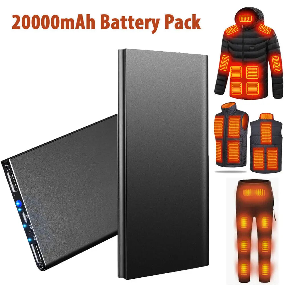 20000mAh Slim Power Bank Dual USB | LED Flashlight
