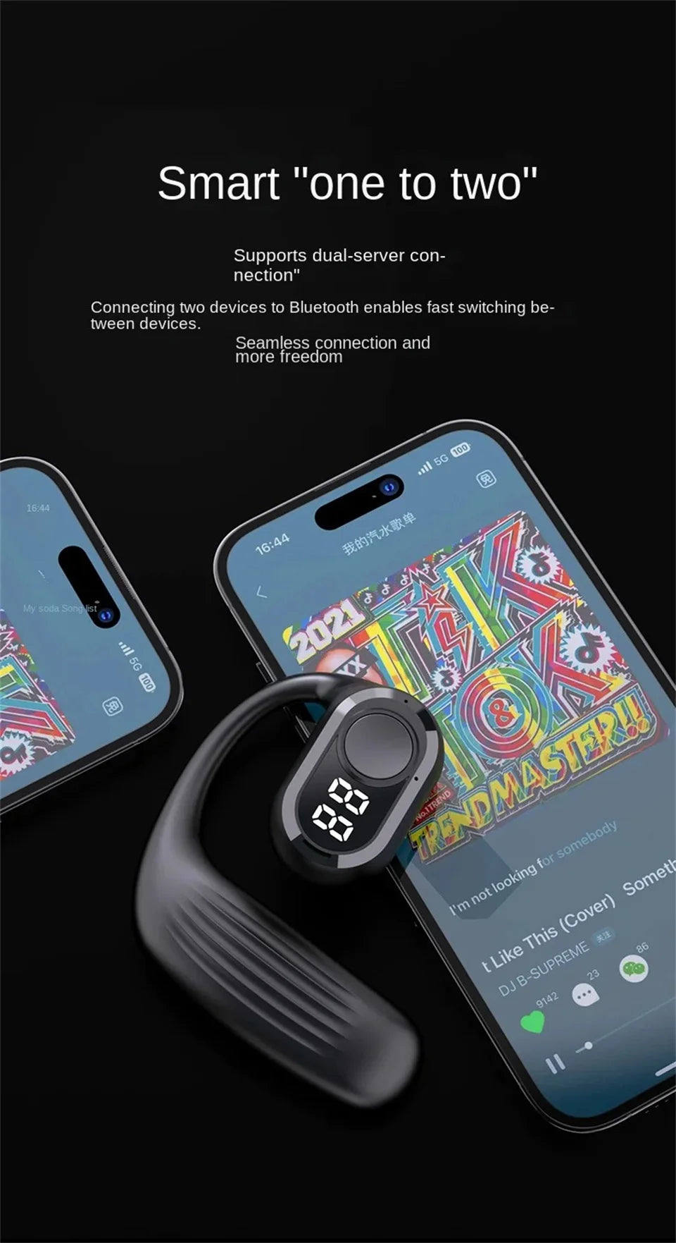 STTKGZD Bluetooth 5.3 Headset – Open Air, 30H ANC Audio – audio-accessory