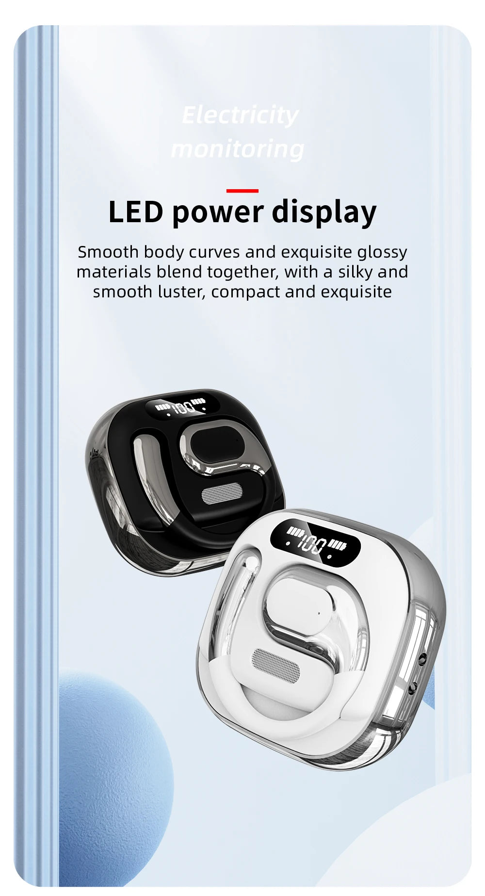 WJOY Bluetooth 5.4 Translation Ear Hook Headphones – 144 Languages