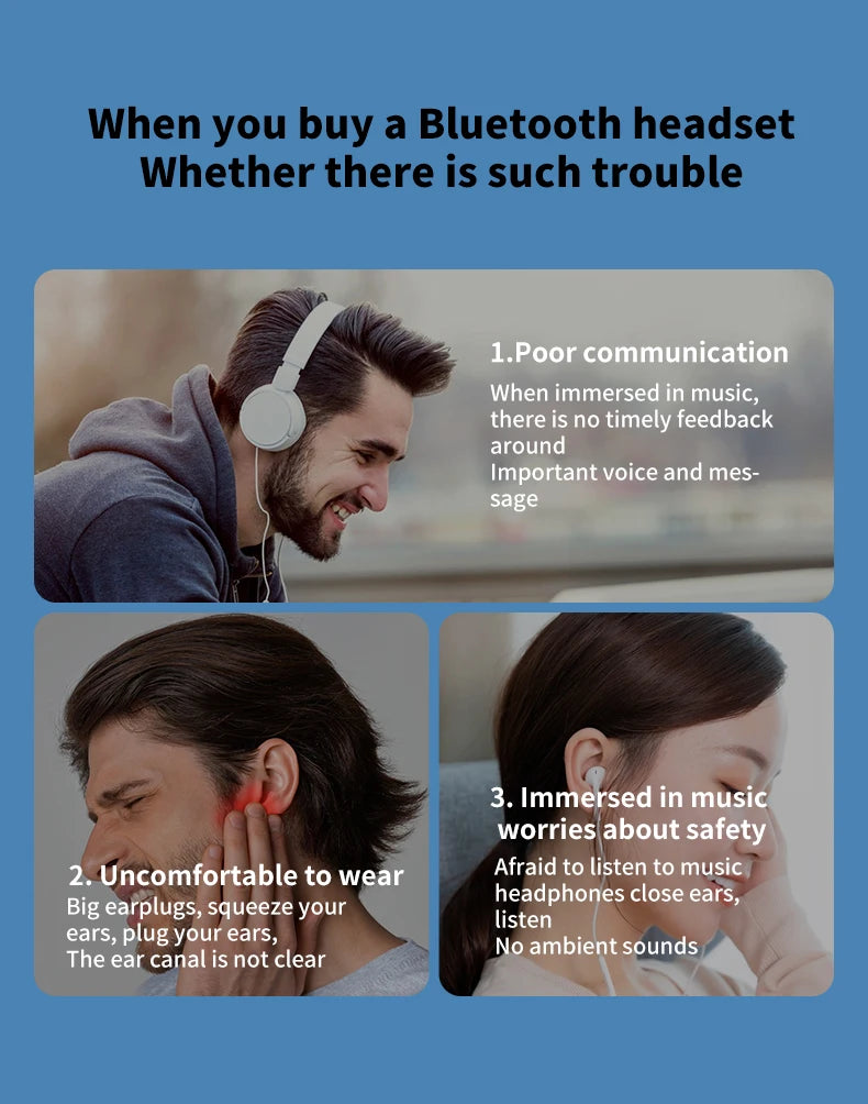 Bluetooth 5.4 Clip-On Sports Earphone – HiFi Wireless